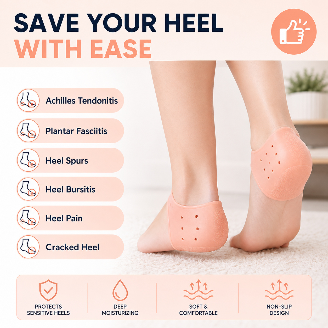 LUXERIN Recovery Heel Pads heel-care benefits